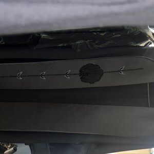 Elegant Black Floral Women's open dress